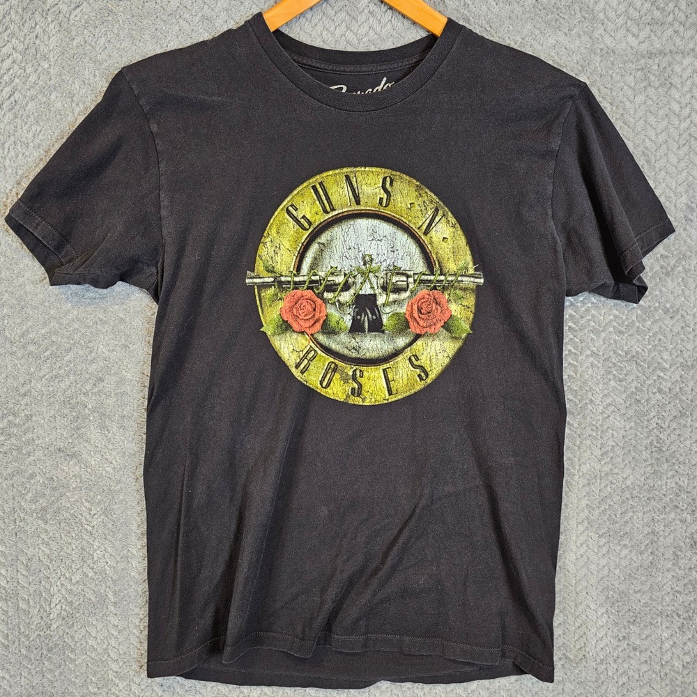 Bravado Guns N Roses Graphic Band T-Shirt Mens Black Short Sleeve Cotton‎ Tee